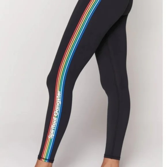 Spiritual Gangster Rainbow Eco Jersey Leggings - Picture 2 of 6